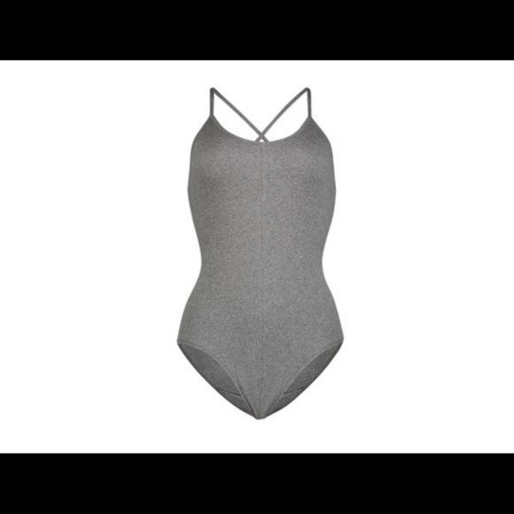 Juniors' Lemon & Bloom Ribbed Low Back Bodysuit - Picture 1 of 2
